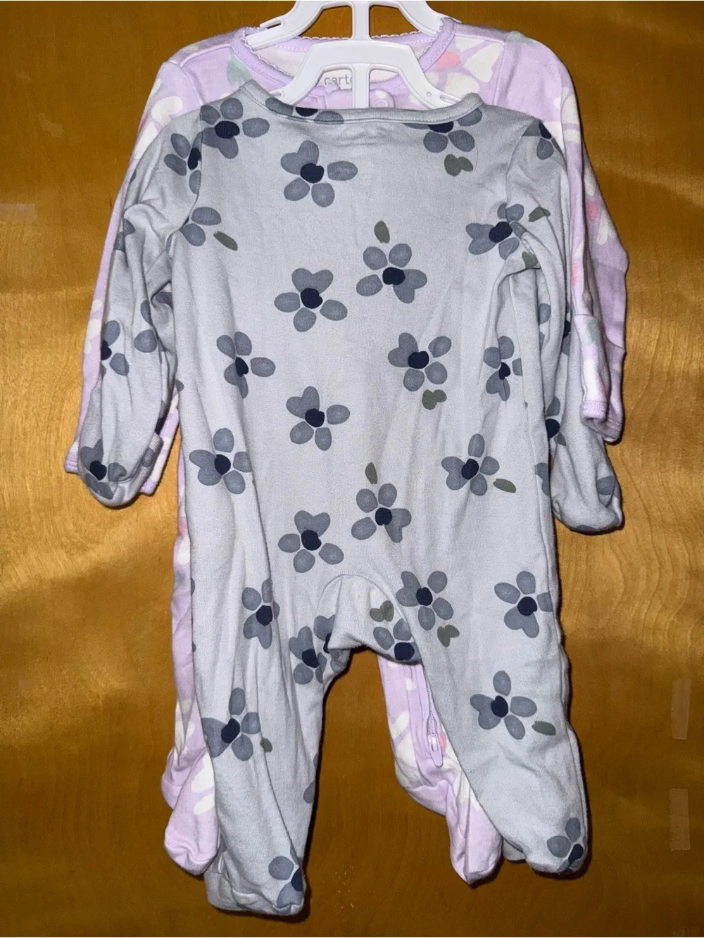 Carter's Lilac Floral Footed One-Piece Pajama